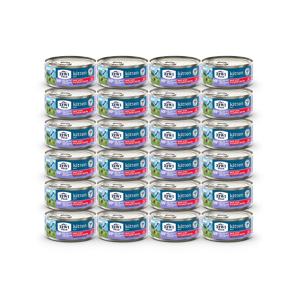 ZIWI PEAK Beef with Mackerel Recipe Kitten Wet Cat Food Cans