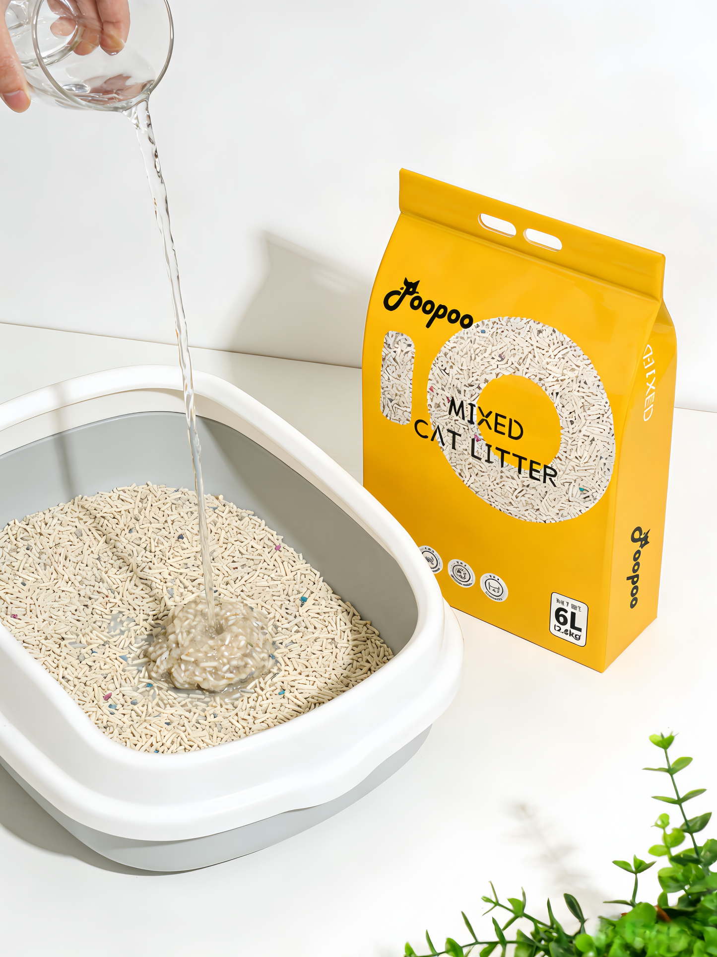 POOPOO Original Tofu & Bentonite Mixed Cat Litter