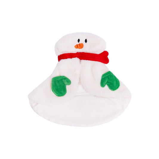 ZEZE Christmas Snowman Pet Cape Costume