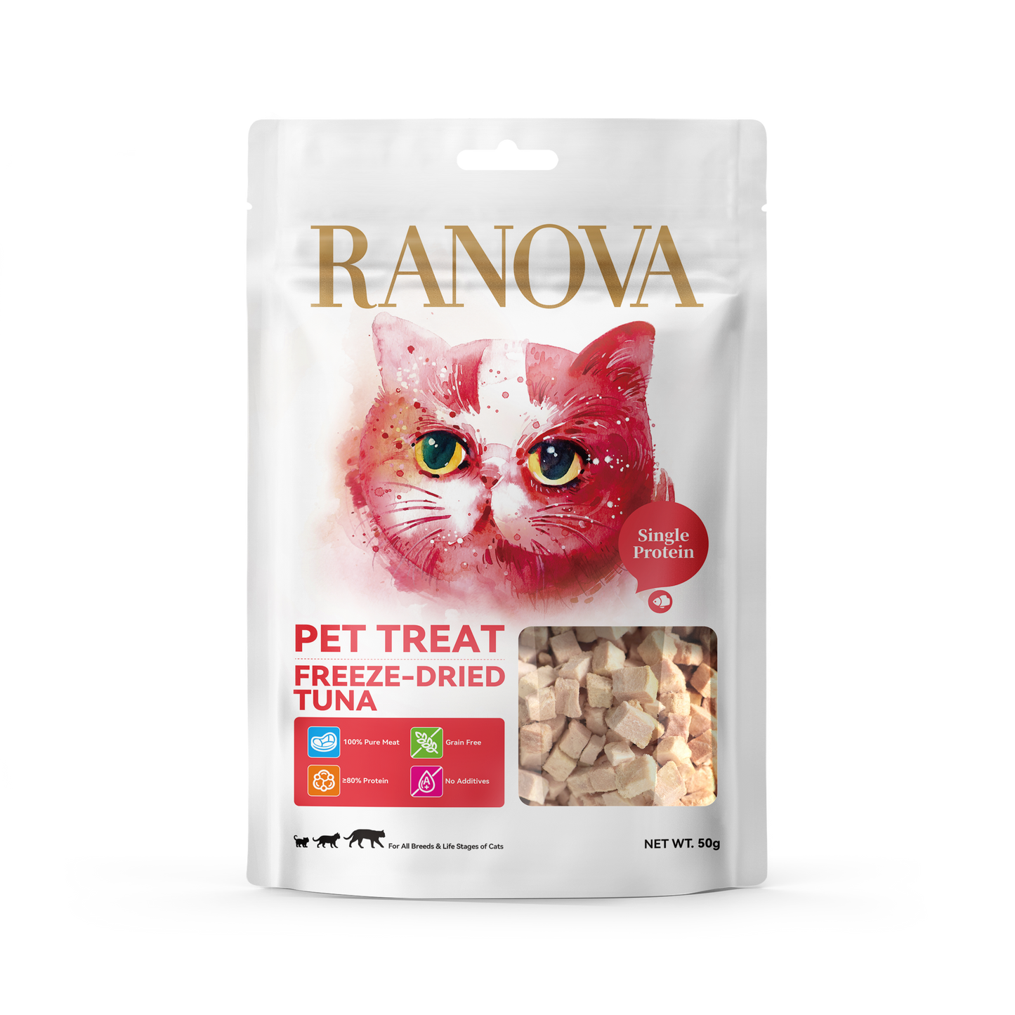 RANOVA Tuna Freeze Dried Cat Treats 50g