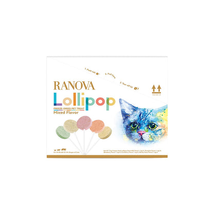 RANOVA Lollipop Mixed Flavor Freeze Dried Cat Treats 21g
