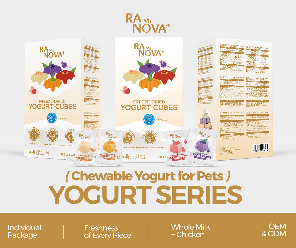 RANOVA Yogurt Cubes Mixed Flavor Freeze Dried Pet Treats 40g