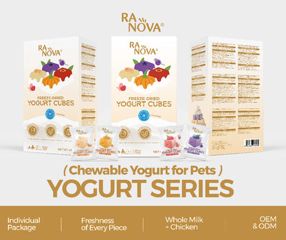 RANOVA Yogurt Cubes Mixed Flavor Freeze Dried Pet Treats 40g