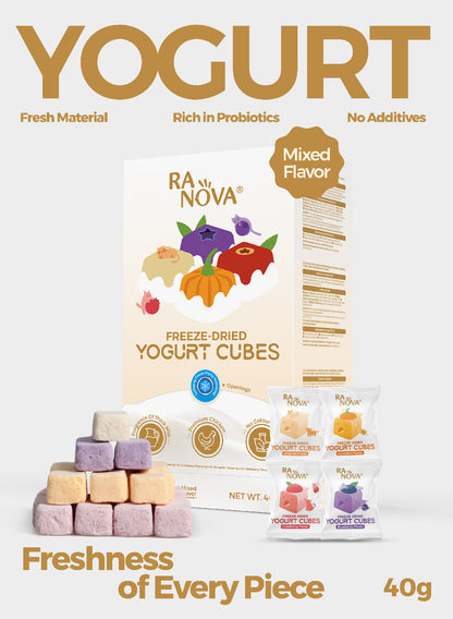 RANOVA Yogurt Cubes Mixed Flavor Freeze Dried Pet Treats 40g