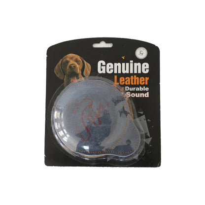 Durable Leather Dog Training Frisbee Interactive Toy