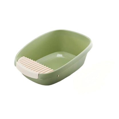 Large Open Cat Litter Box with Removable Wide Step