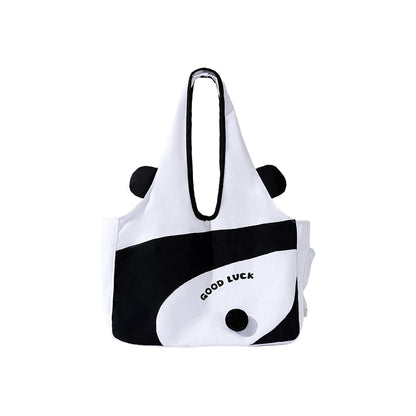 Canvas Cat Carrier Shoulder Bag – Large Capacity Travel Cat Tote