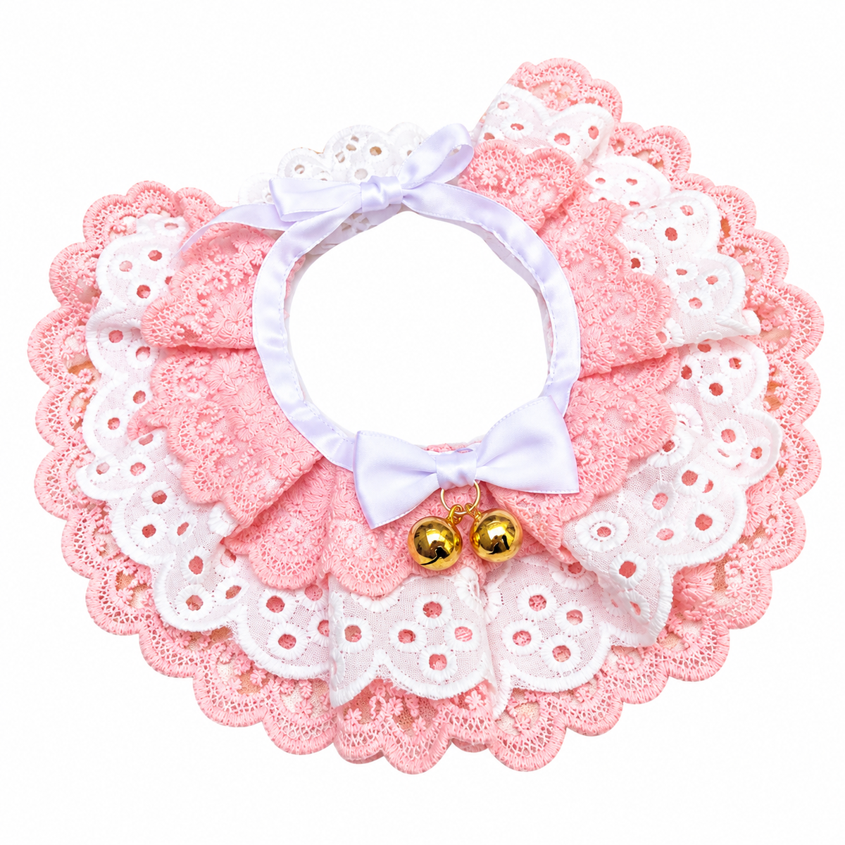 HOOPET Lace Bell Pet Collar – Pink