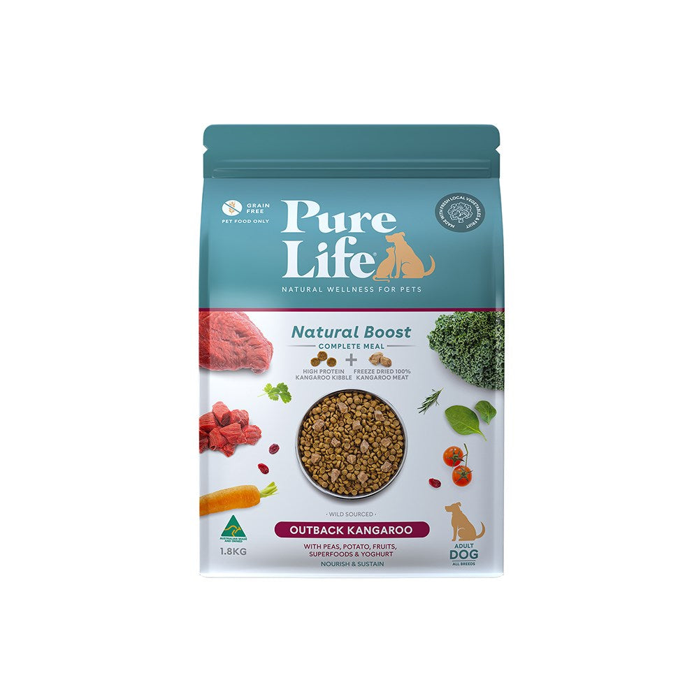 PURE LIFE Natural Boost Kangaroo  Adult Dry Dog Food 8kg