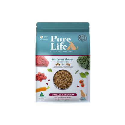 PURE LIFE Natural Boost Kangaroo  Adult Dry Dog Food 8kg