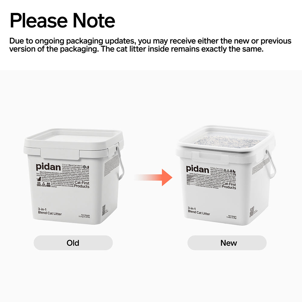 PIDAN 3-in-1 Mixed Cat Litter 5.2kg Reusable Bucket