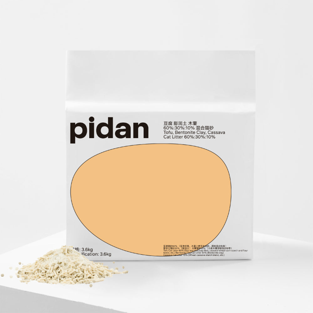 PIDAN Composite Cat Litter - 7L/3.6Kg New (Original Tofu+Bentonite+Cassava)