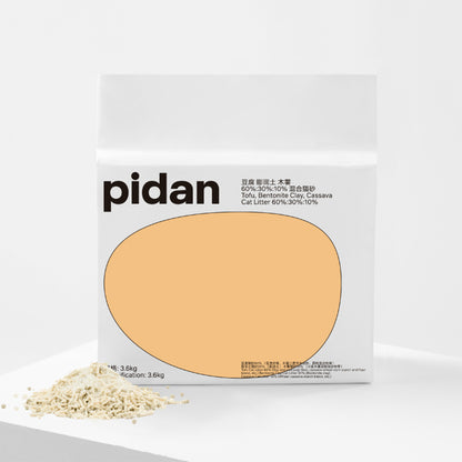 PIDAN Composite Cat Litter - 7L/3.6Kg New (Original Tofu+Bentonite+Cassava)