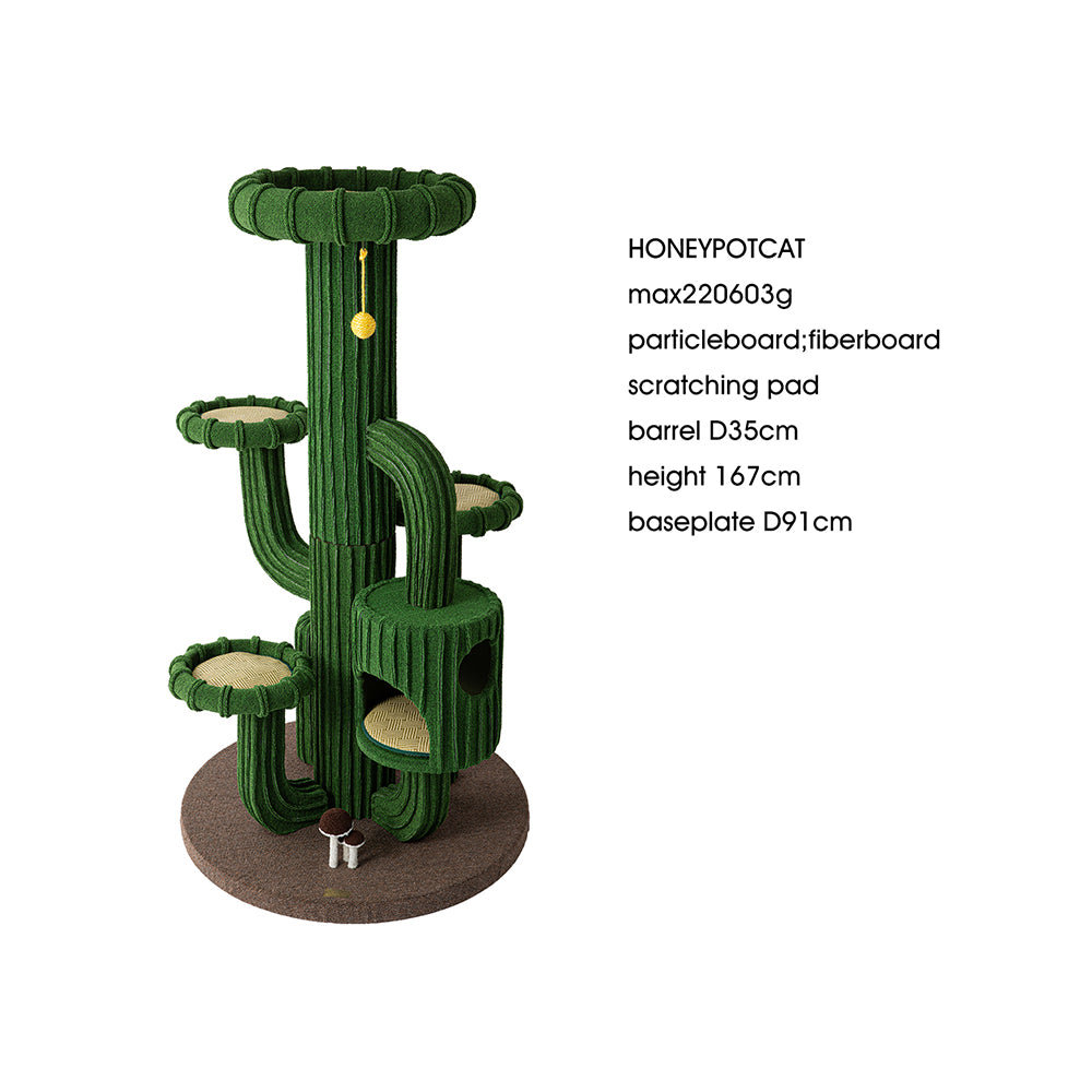 HONEYPOTCAT Cactus Cat Tree Tower - 167cm max220603g