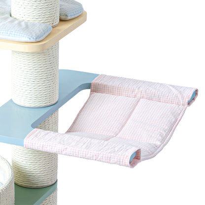 HONEYPOTCAT PURRING Multi-Tier Plush & Sisal Deluxe Cat Tree - 153cm - Macaron Edition mac182531mun