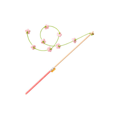 Interactive Cat Teaser Wand With Bell - Durable Long Rod Toy