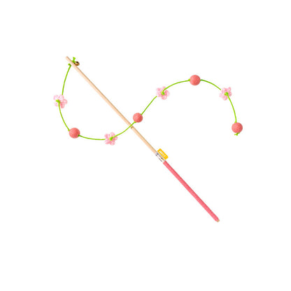 Interactive Cat Teaser Wand With Bell - Durable Long Rod Toy