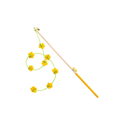 Interactive Cat Teaser Wand With Bell - Durable Long Rod Toy