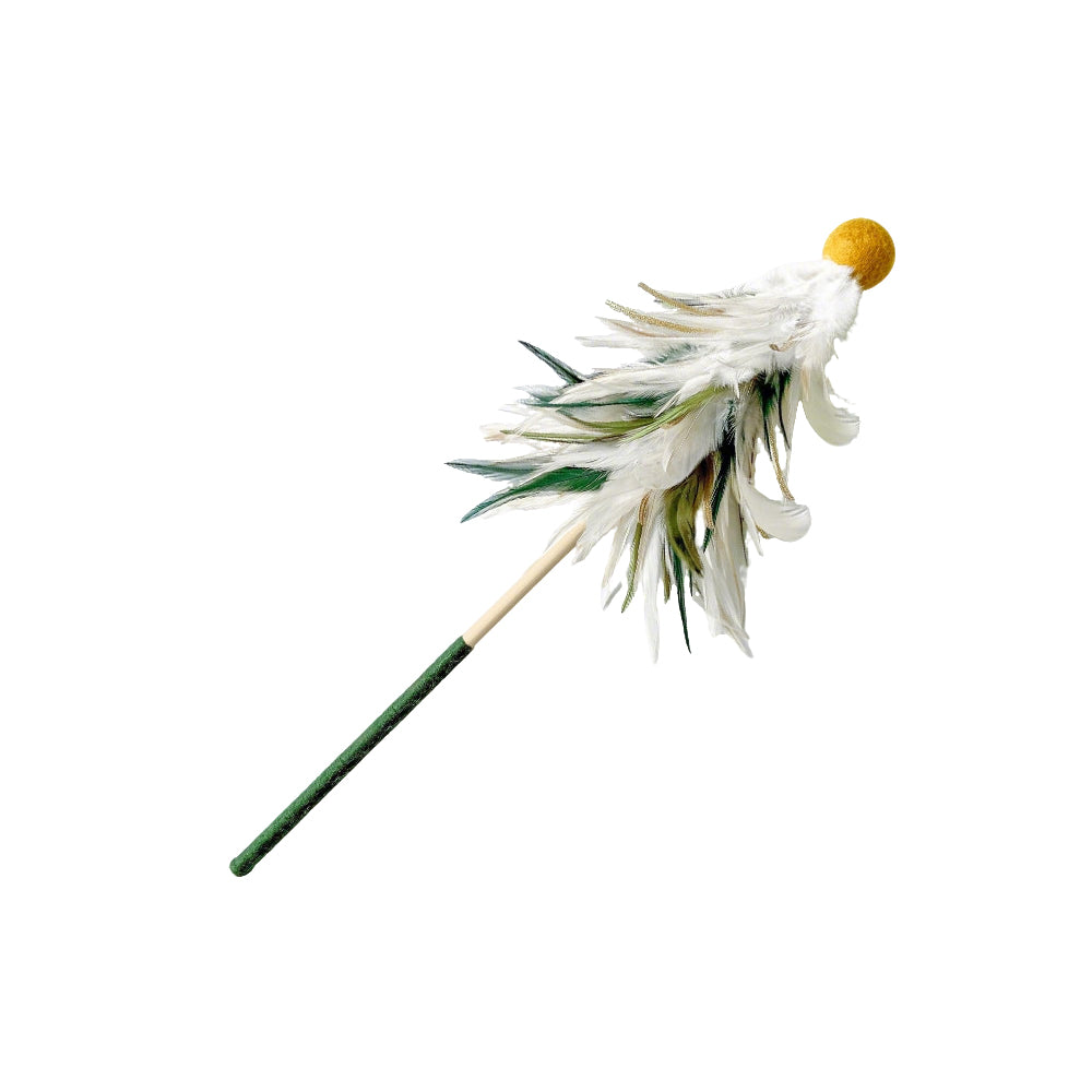 Christmas Cat Teaser Wand with Bell - Interactive Long Rod Toy