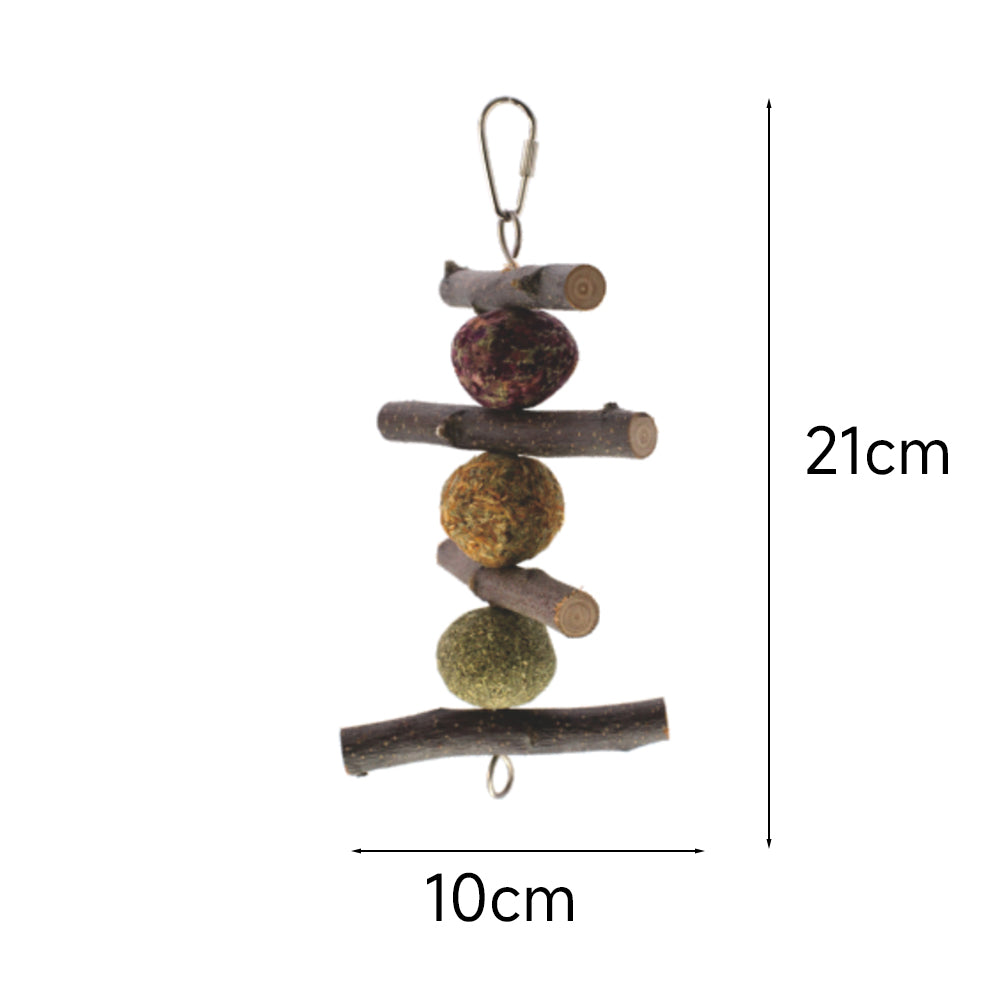 ZODIAC Nibble & Gnaw Stack Hay Balls Small Animal Toy