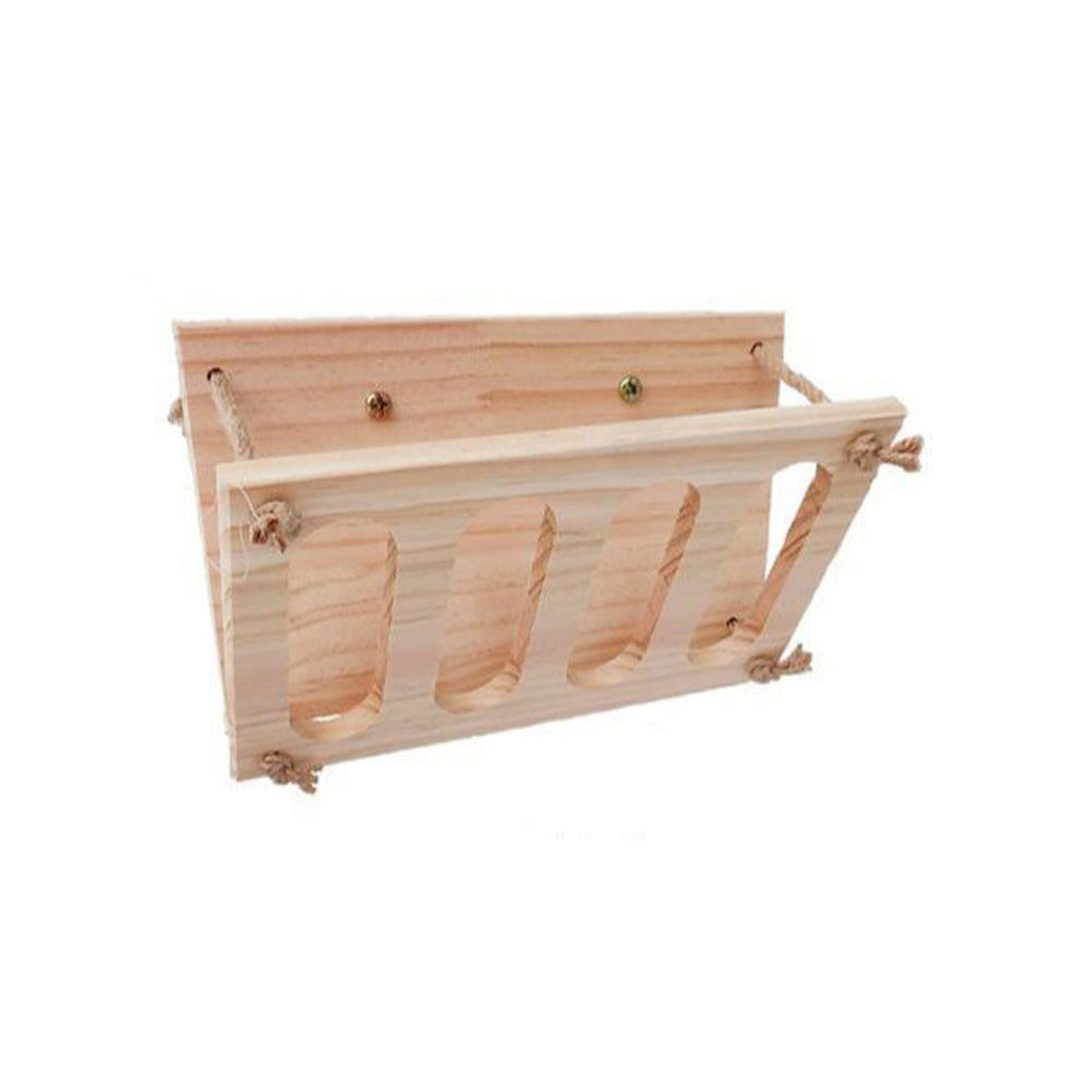 ZODIAC Small Animal Wooden Feeder Mountable Hay Manger