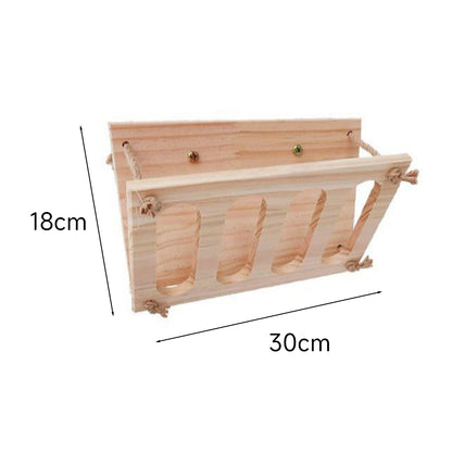 ZODIAC Small Animal Wooden Feeder Mountable Hay Manger
