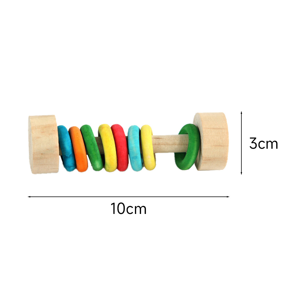 ZODIAC Nibble & Gnaw Wooden Tube Rings Small Animal Toy