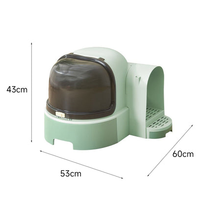PAKEWAY Green Star Tunnel Cat Litter Box
