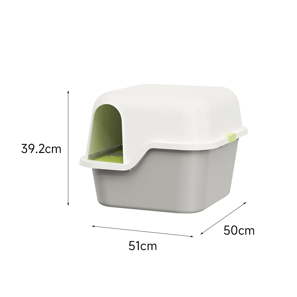 PAKEWAY Kingbox Candy Gray & White Cat Litter Box