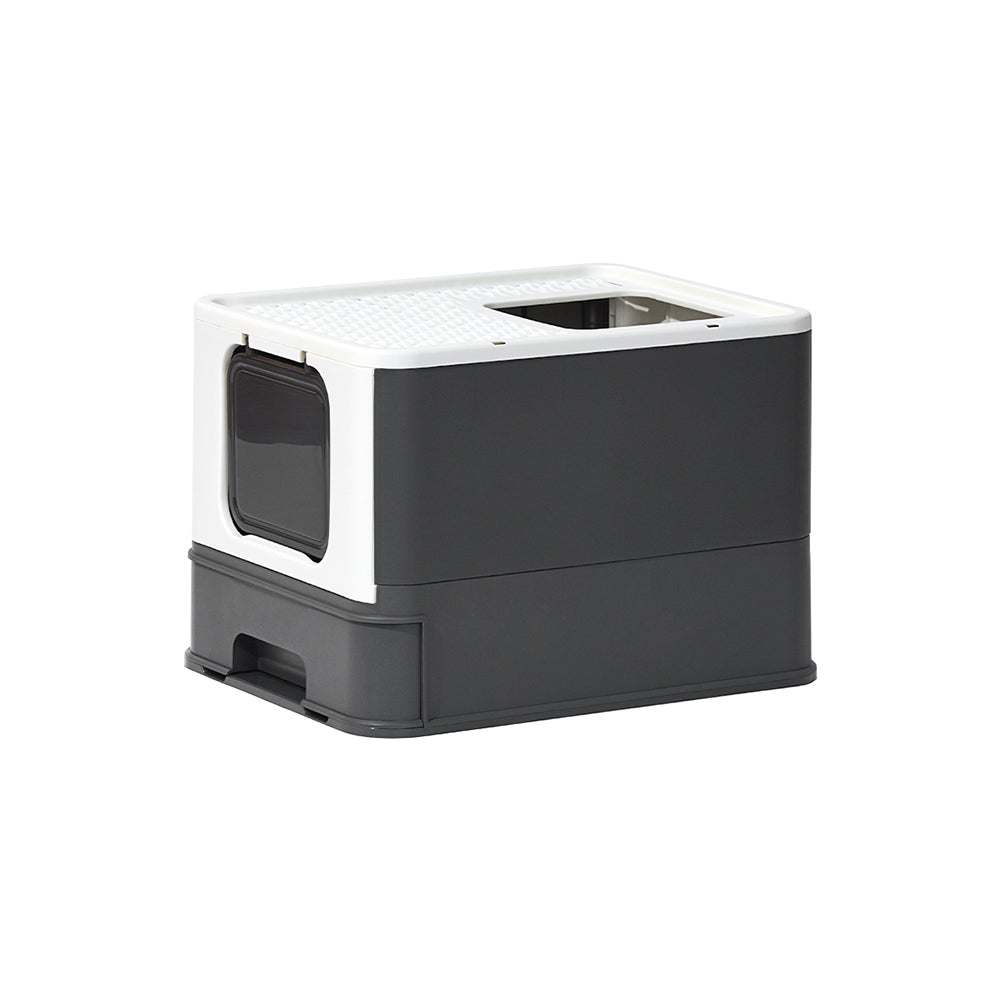 PAKEWAY Foldable Enclosed Cat Litter Box