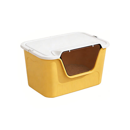 Extra Large Enclosed Cat Litter Box - High-Sided Design - 70x46x36cm