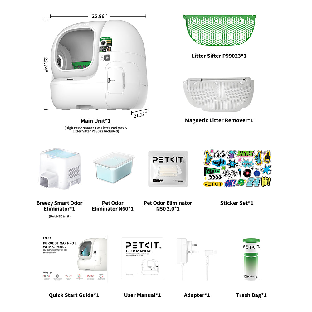 PETKIT Purobot MAX PRO 2.0 AI Cat Litter Box