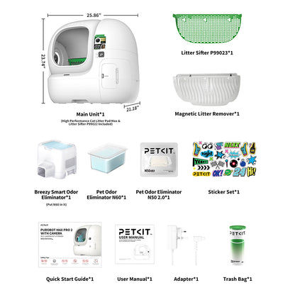 PETKIT Purobot MAX PRO 2.0 AI Cat Litter Box