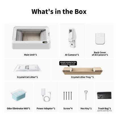 PETKIT Purobot Crystal Duo With Camere Self-Cleaning Cat Litter Box