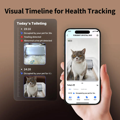 PETKIT Purobot Crystal Duo With Camere Self-Cleaning Cat Litter Box