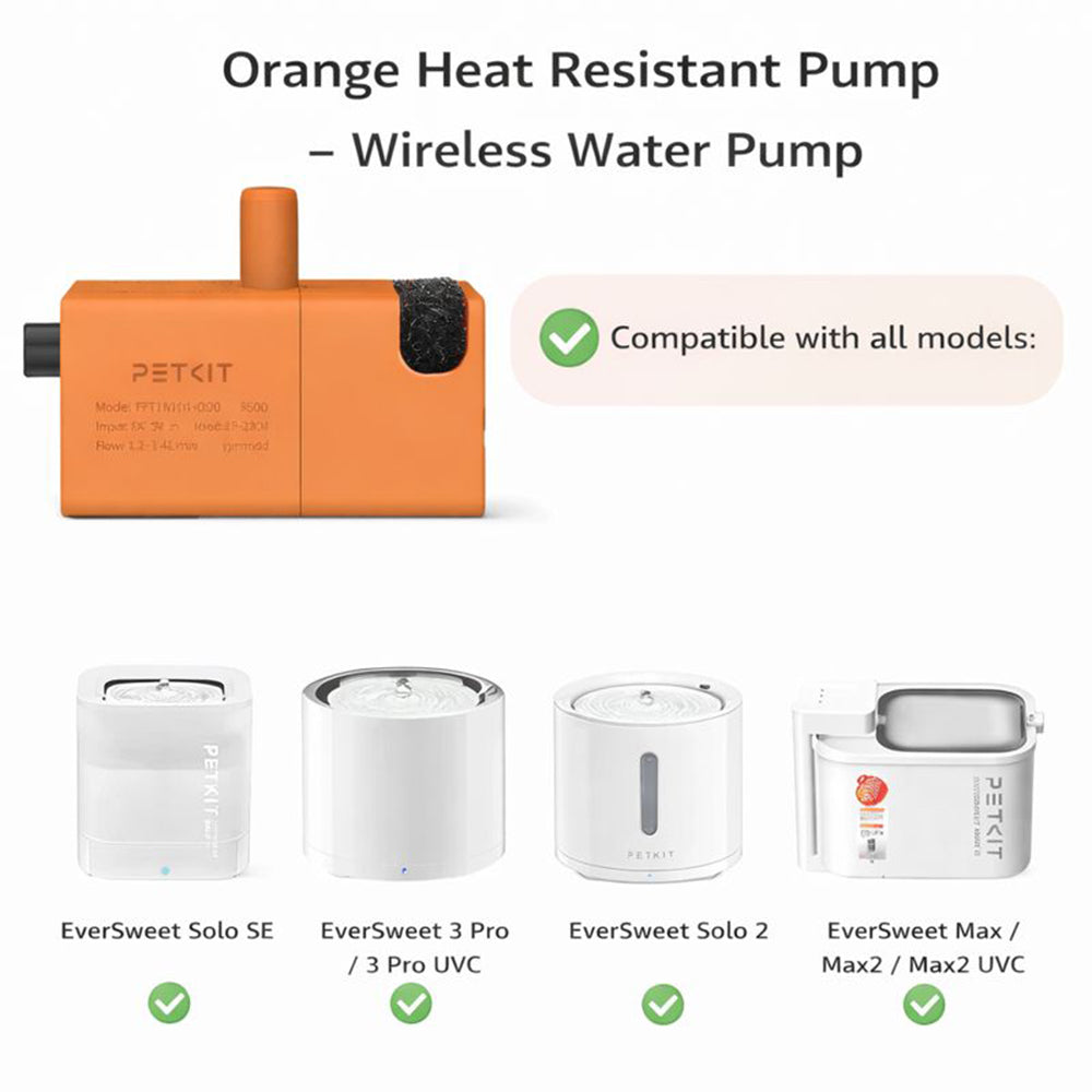 PETKIT Wireless Heat-Resistant Water Pump Replacement FFT1-2