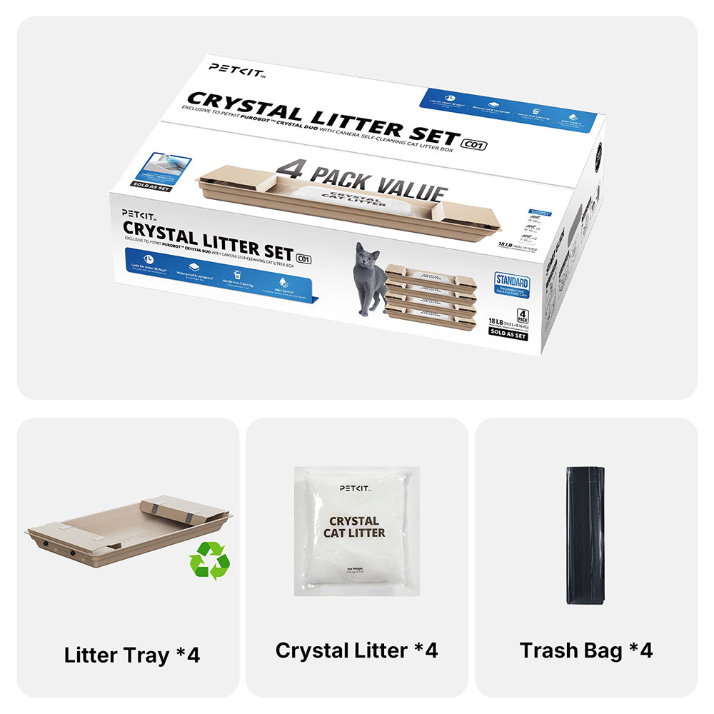 PETKIT Crystal Cat Litter Set - 4 Packs