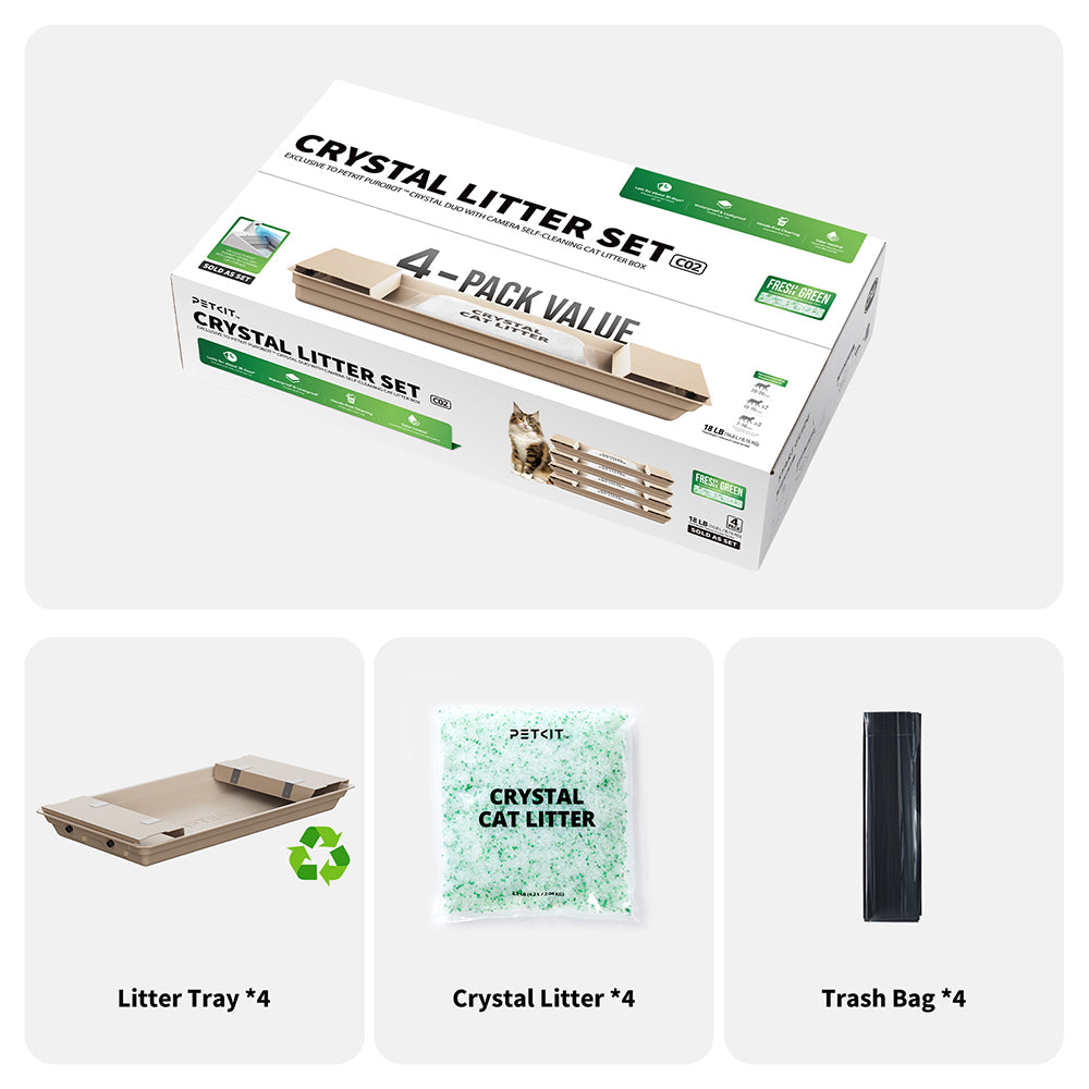 PETKIT Crystal Cat Litter Set (Fresh Green) - 4 Packs