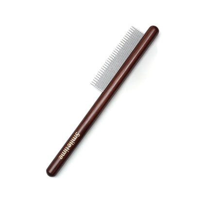 SMILE TIME Artisan Steel Solid Wood Pet Comb 21.5cm