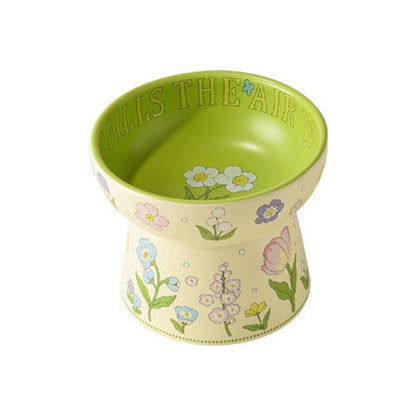 Green Rabbit Ceramic Pet Bowl