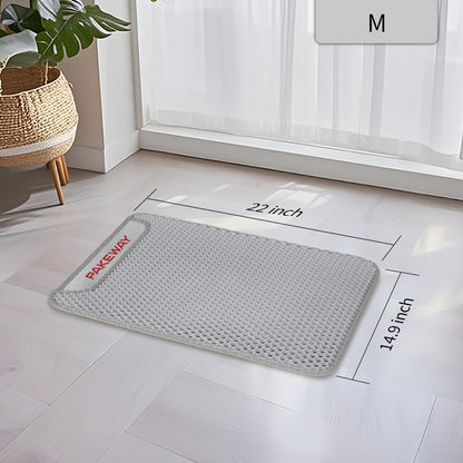 PAKEWAY Cat Litter Mat with Non-Slip Washable 69x51cm