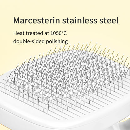 PAKEWAY T10 Self Cleaning Slicker Brush - Grey & White - Standard Version