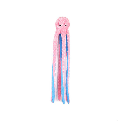Long Dog Tug Toy Octopus Squeaky Interactive