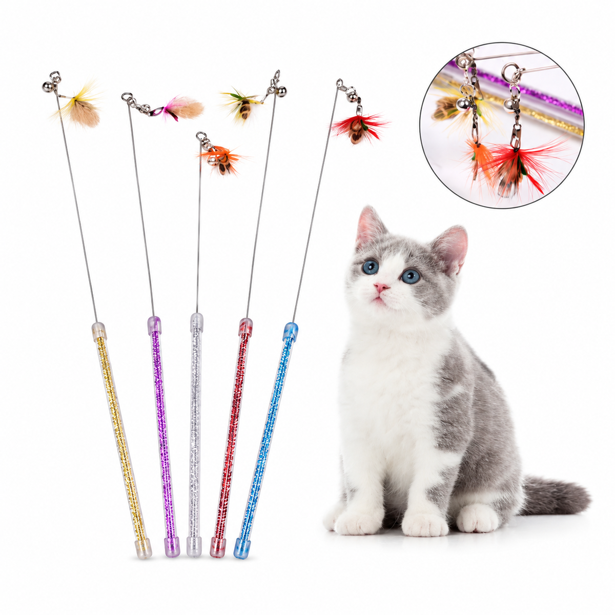 Flying Insect Teaser Wand Cat Toy