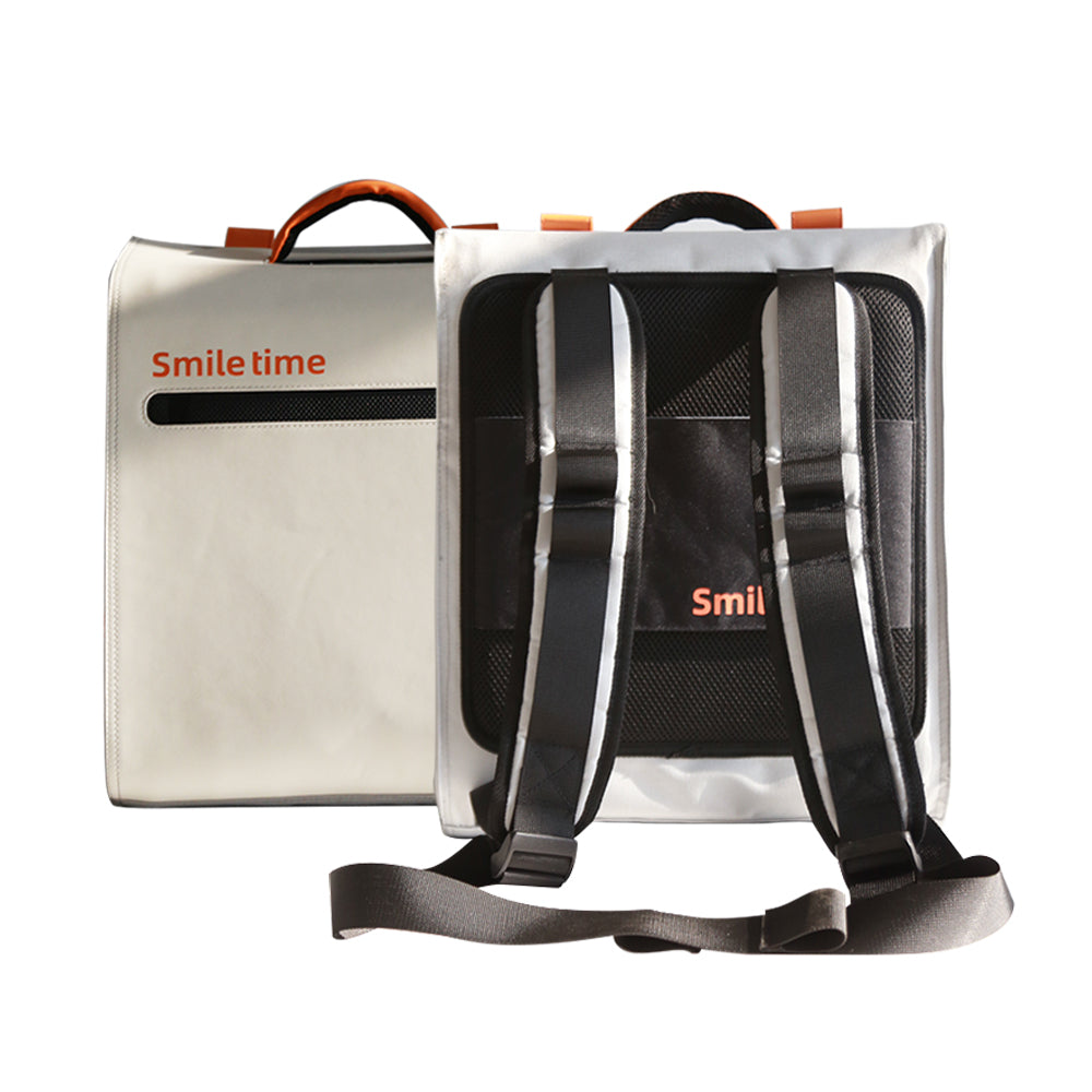 SMILE TIME Dove Grey Foldable Backpack Pet Carrier 38x27x42cm