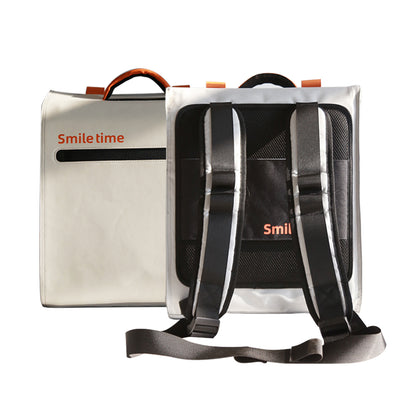 SMILE TIME Dove Grey Foldable Backpack Pet Carrier 38x27x42cm