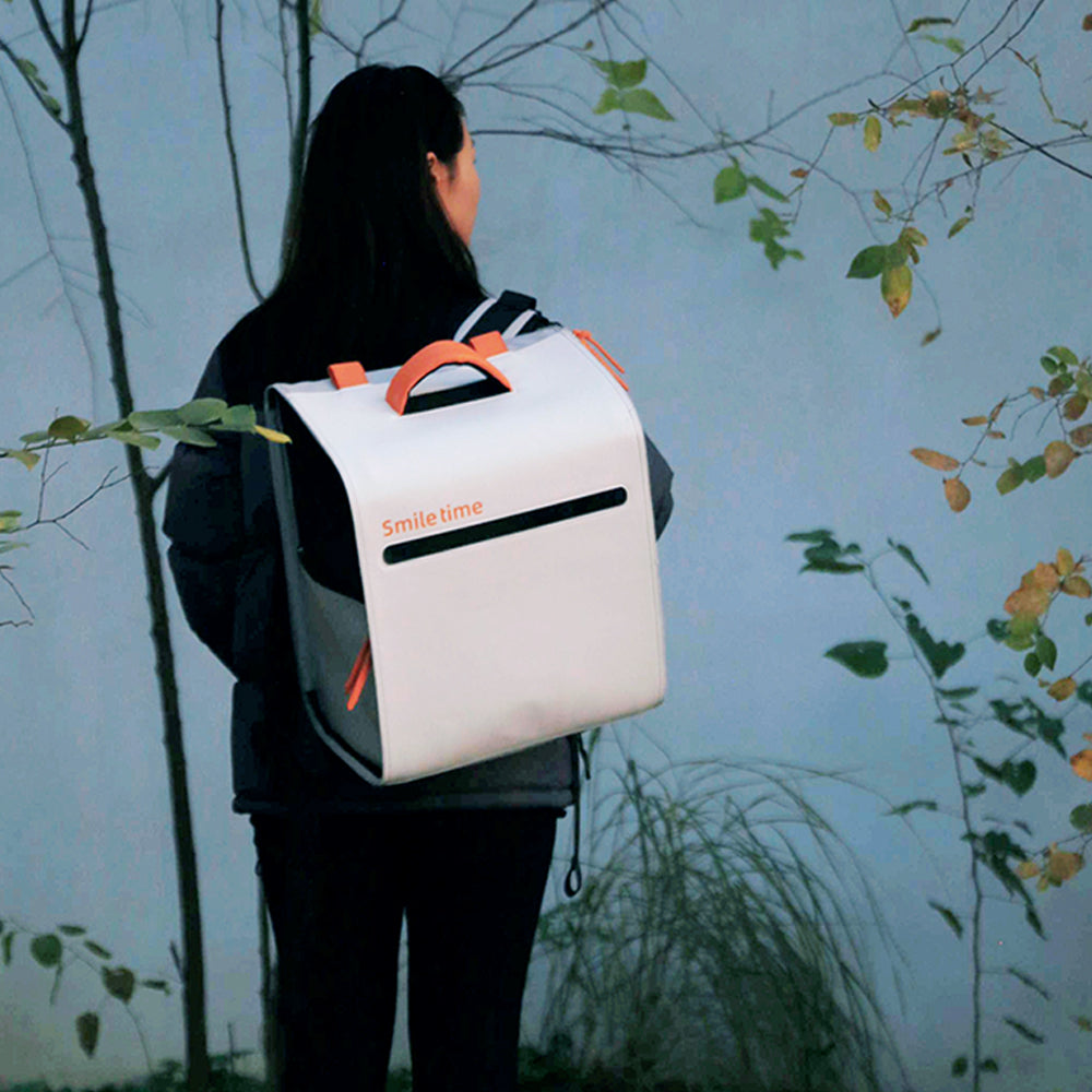 SMILE TIME Dove Grey Foldable Backpack Pet Carrier 38x27x42cm