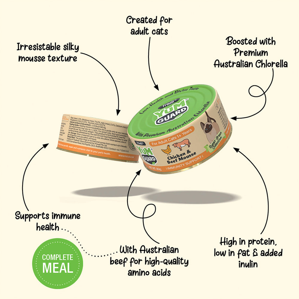 YUMGUARD Immunity Support Chicken & Beef Mousse Adult Wet Cat Food