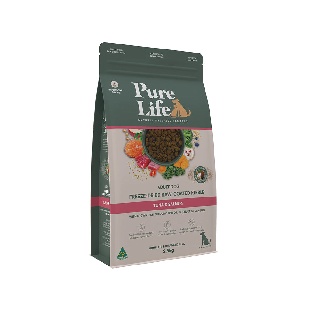 PURE LIFE Freeze-Dried Raw-Coated Tuna & Salmon Adult Dry Dog Food