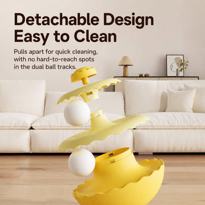 Interactive Wobble Plush Ball – Self-Play Cat Toy